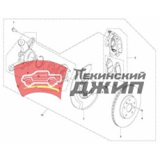Кулак поворотный передний левый