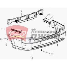 Бампер задний Vision (1068000268)