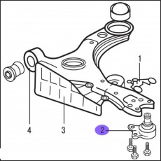 Опора шаровая левая m31t/m32t/m32tfl/m36t (без резьбы)