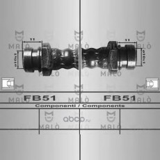 Шланг тормозной передн. Mitsubishi Pajero 90-00