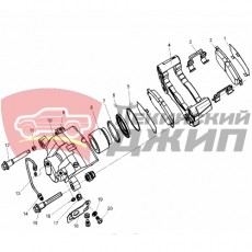 зажимы колодок передних Tianma
