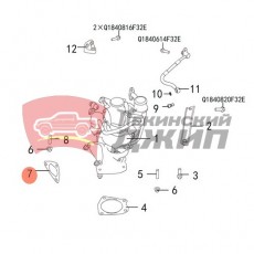 Прокладка входного отверстия турбокомпрессора HAVAL дв.4C20 2.0T бензин
