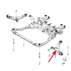 Рычаг подвески передний левый JETOUR T2