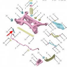 Стойка заднего стабилизатора Geely Tugella