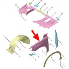 КРЫЛО ПЕРЕДНЕЕ ЛЕВОЕ GL TUGELLA