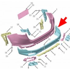 БАМПЕР ЗАДНИЙ GL TUGELLA (2022) (нижняя часть)