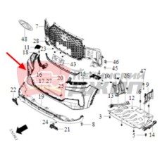 Бампер передний (верхняя часть) TENET T4