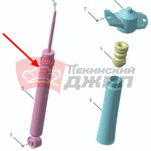 Амортизатор задний Knewstar 001