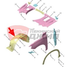 Подкрылок передний правый Knewstar 001, TUGELLA