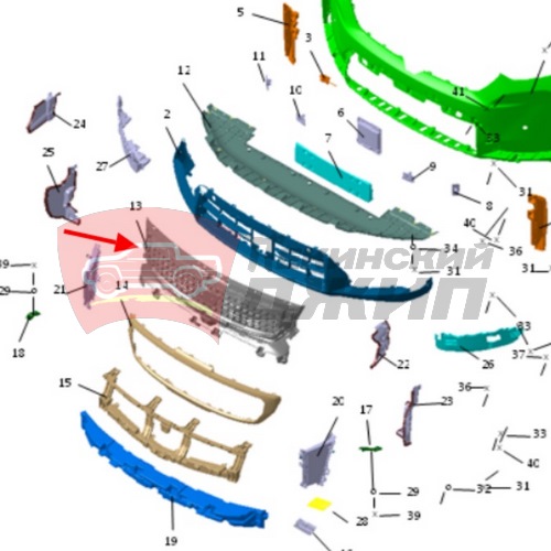 Решетка радиатора Knewstar 001