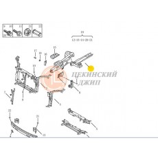 Брызговик моторного отсека левый (с лонжероном)