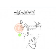 Брызговик задний правый пластиковый (под арку)