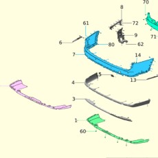 Юбка заднего бампера  ZEEKR 9X