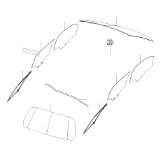 Стекло боковое заднее левое