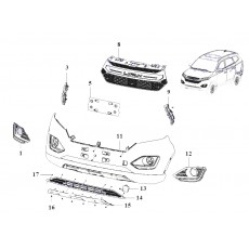 Бампер передний Myway