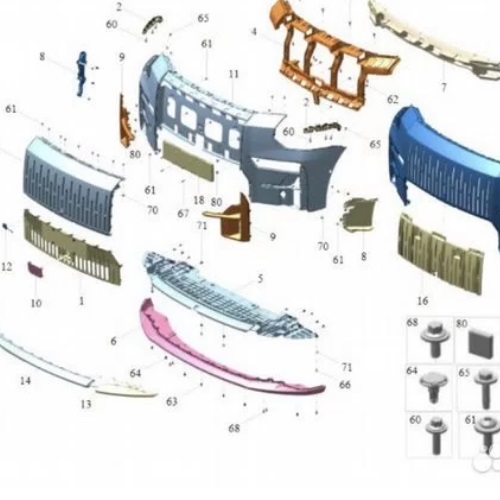 Нижняя часть пер.бампера ZEEKR 009
