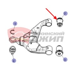 САЙЛЕНТБЛОК ПЕРЕДНЕГО НИЖНЕГО РЫЧАГА ПЕРЕДНИЙ JAC T6-T9