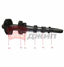 Вал промежуточный КПП ZX Terralord 1986