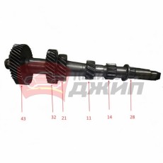 Вал промежуточный КПП ZX Terralord 1986